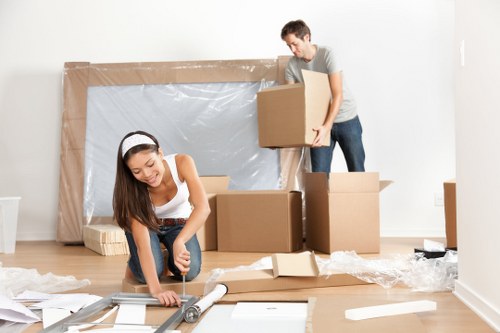 Removal team preparing a home move in Streatham