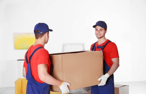 Secure loading and protected furniture inside a removal van