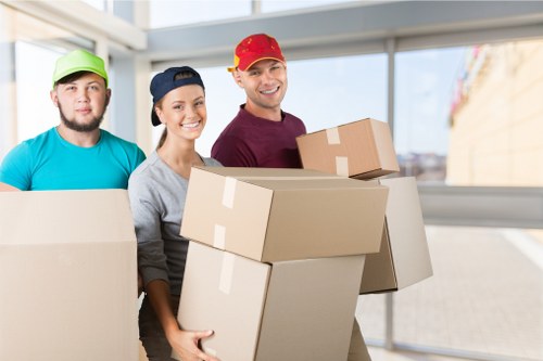 Commercial moving team planning a business relocation in Streatham