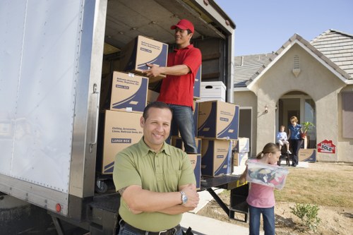 Careful loading of household items from a Streatham apartment