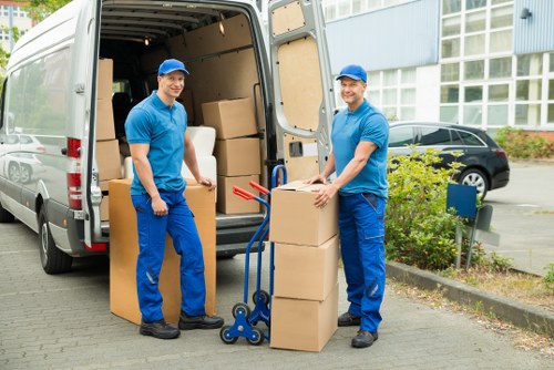 Packing materials and organised moving boxes prepared for a Streatham relocation