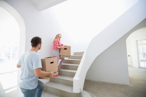 Trained removal staff using safety procedures