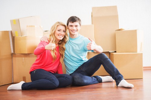 Office furniture and equipment prepared for a Streatham commercial move