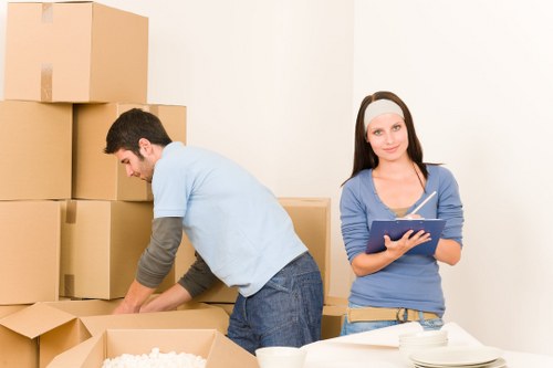 Professional man and van helping with a flat move in Streatham