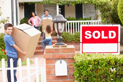 Removal van loading for a South London home move